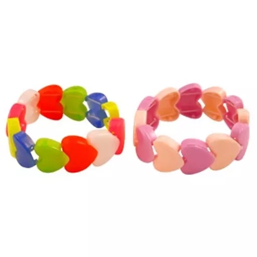 Heart Stretchy Bracelet - Pack of 60