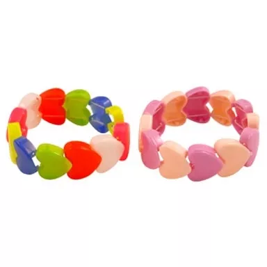 Heart Stretchy Bracelet - Pack of 60