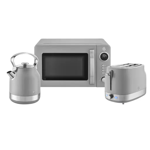 Swan Retro Traditional Kettle, 2 Slice Toaster & 20L Microwave Bundle