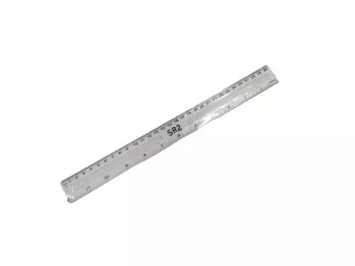 RULER, PLASTIC, TRANSPARENT