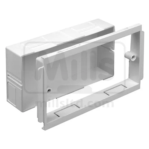 Marshall-Tufflex Mono 10 Dado Trunking Twin Adjustable Accessory Box EAB2WH
