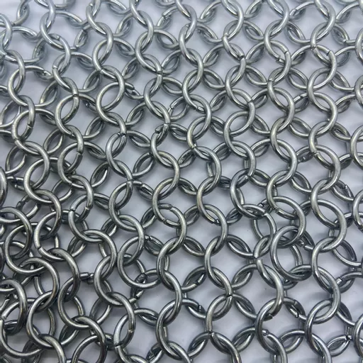 Medieval Square Face Stainless Steel Chainmail Hood