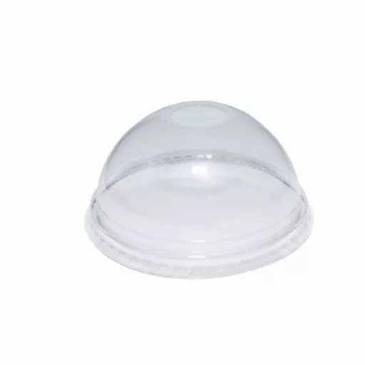 16/20/24OZ CLEAR RPET DOMED COLD CUP LID WITH HOLE - (1X1000)