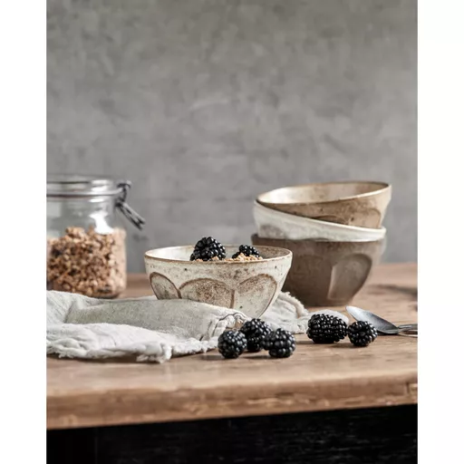 -Bowl, Arch, Off-white/Beige/Green, Set of 3