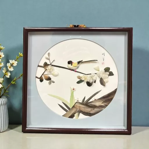 Vintage Chinese Shadowbox 3D Wall Art