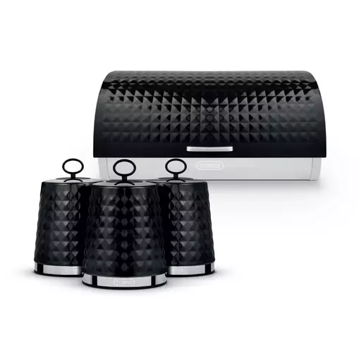 Solitaire Bread Bin & Set of 3 Canisters