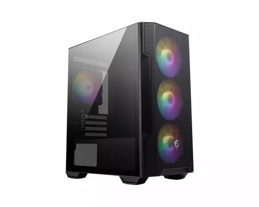 MSI MAG FORGE M100R computer case Midi Tower Black, Transparent