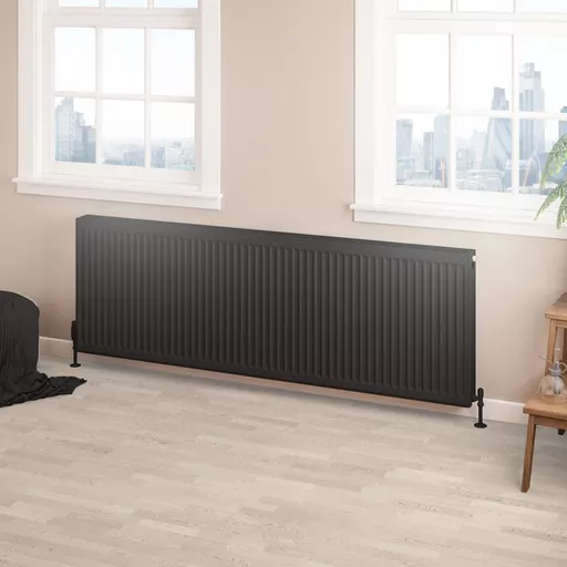 Type 22 Compact Panel Radiator 600 x 1800 Matt Black