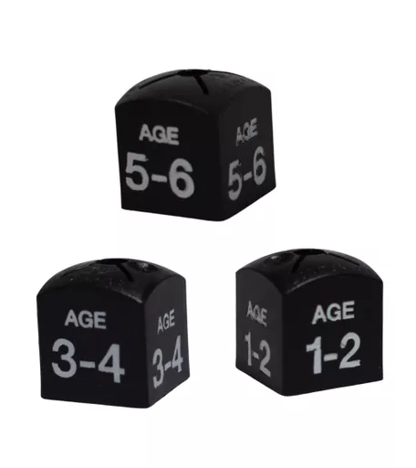 Childrens Black and White Age Size Cube - Pack of 50
