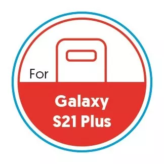 Smartphone Circular 20mm Label - Galaxy S21 Plus - Red