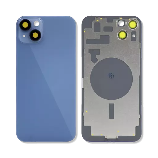 Back Glass w/ Camera Lens (Blue) (No Logo) - For iPhone 14 Plus