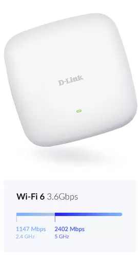 D-Link AX3600 Wi‑Fi 6 Dual‑Band PoE Access Point