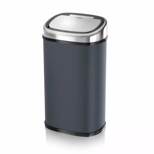 58L Square Sensor Bin Charcoal