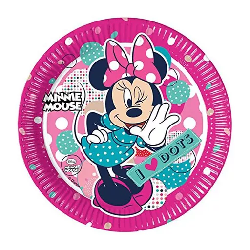 Minnie Mouse Dots Plates