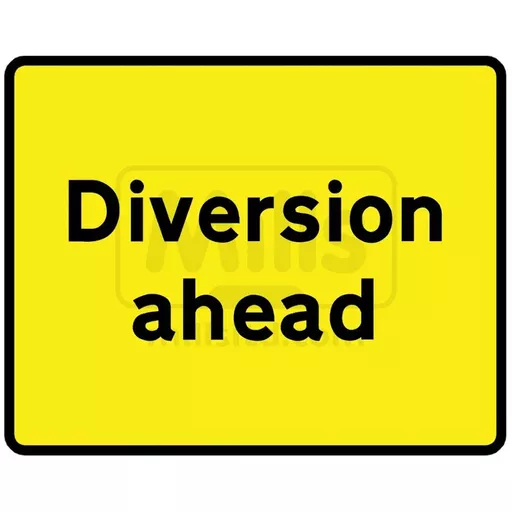 Quickfit Diversion Ahead Plate 1050 x 750mm - 300mm Centres