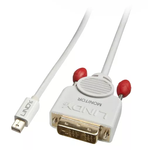 Lindy 0.5m Mini DisplayPort to DVI Cable, White