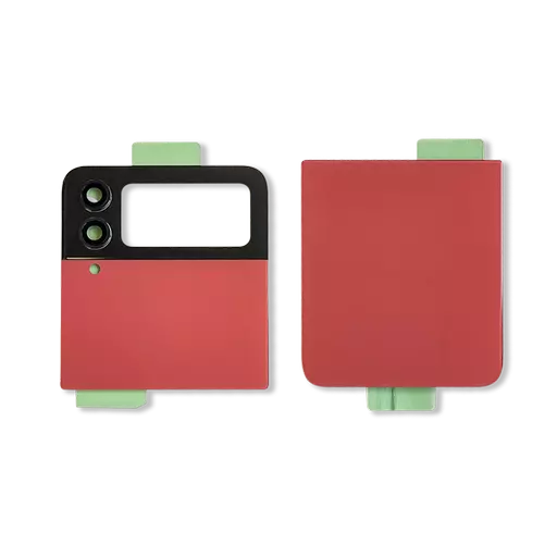 Back Cover (CERTIFIED - Aftermarket) (Red) (No Logo) - For Galaxy Z Flip4 (2022) (F721)