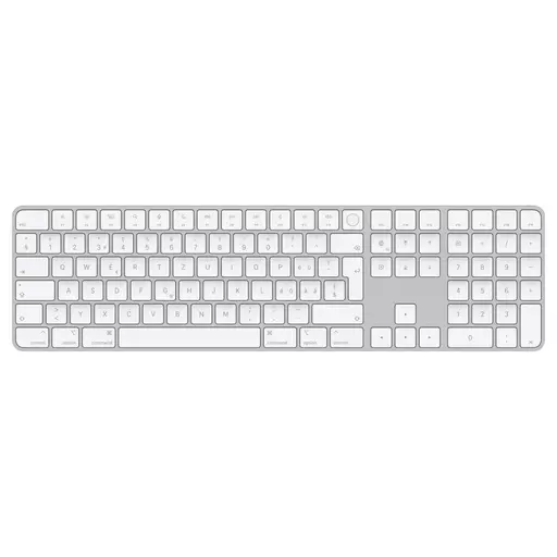 Apple Magic keyboard USB + Bluetooth Swiss Aluminium, White