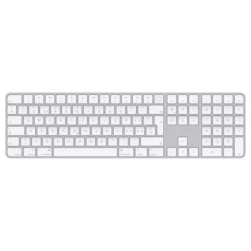 Apple Magic keyboard USB + Bluetooth Swiss Aluminium, White