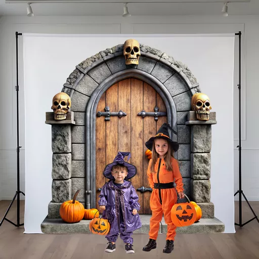 Halloween Creepy Door Backdrop