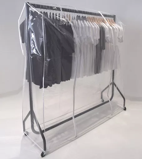 Clear Double Zip Cover for 5ft Heavy Duty Clothes Rail