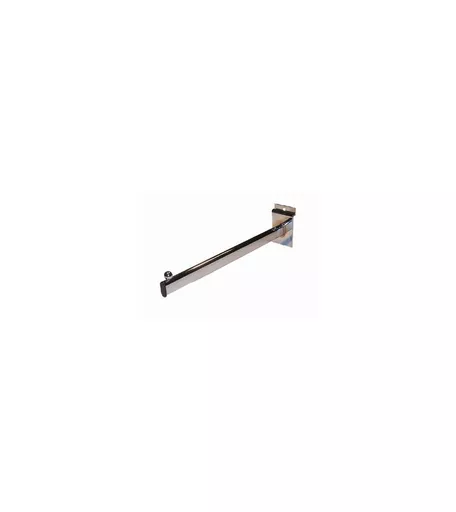 Chrome Straight Oval Arm for Slatwall 30cm