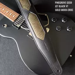 GS59 black gold croc guitar strap 1 ANNO.jpg