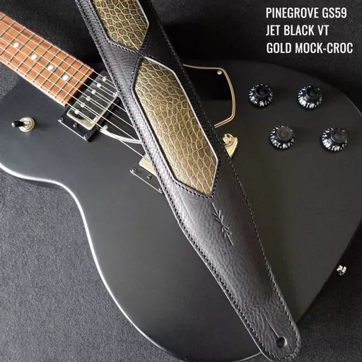 GS59 black gold croc guitar strap 1 ANNO.jpg