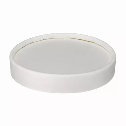8/12OZ WHITE SOUP POT LID (PP LINED) - (1X500)