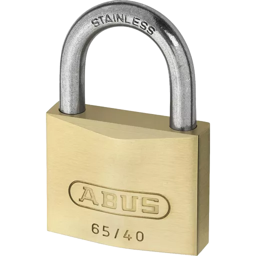 ABUS 65 Series Brass Open Stainless Steel Shackle Padlock
