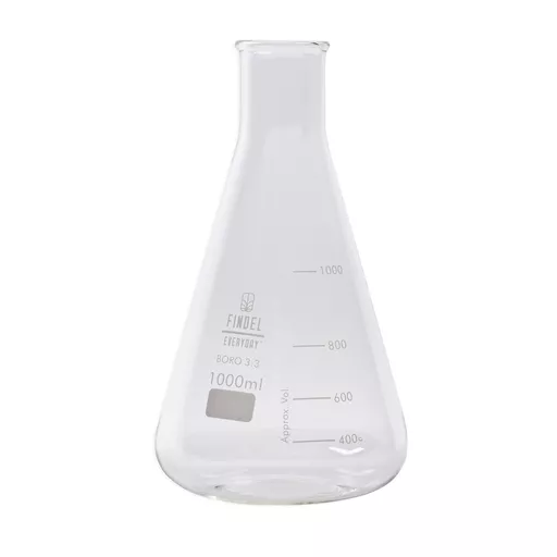 Findel Everyday Conical Flask with Narrow Mouth - 1000ml - Pack of 6