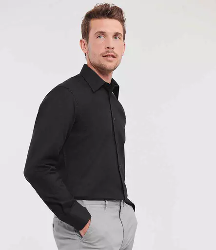Russell Athletic Collection Long Sleeve Tailored Oxford Shirt