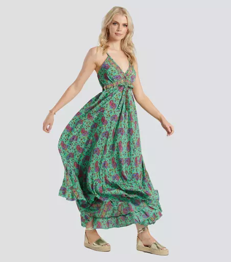 South Beach Green Pailsey Dress 2.jpg