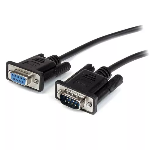 StarTech.com 1m Black Straight Through DB9 RS232 Serial Cable - M/F