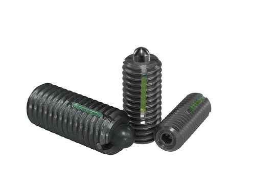 K0327 - Spring Plungers With Hexagon Socket And Thrust Pin In Steel With Thread Lock