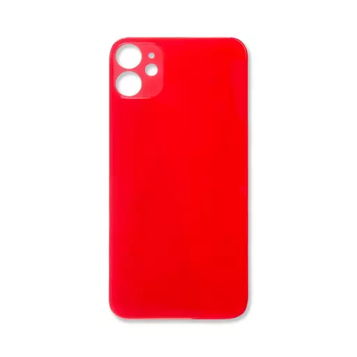 Back Glass (Big Hole) (No Logo) (Red) (CERTIFIED) - For iPhone 11