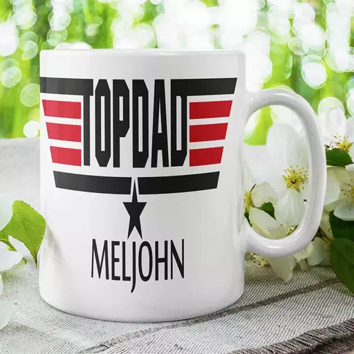 Personalised 'Top Dad' Mug - Add Message