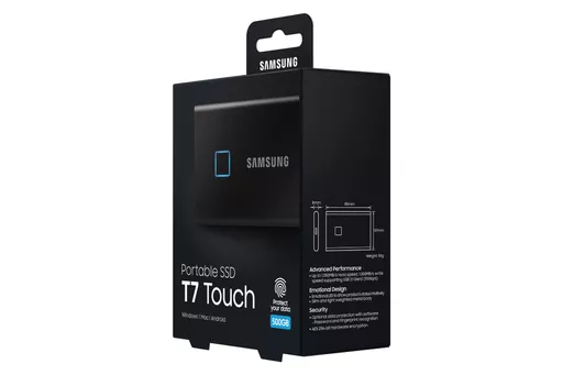 Samsung Portable SSD T7 Touch 500GB – Black