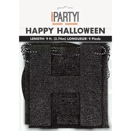 Happy Halloween Glitter Banner