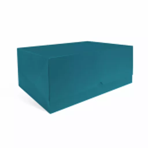 teal matt laminated flexible gift box 270x190x110mm.webp