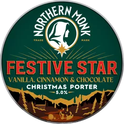 Northern_Monk_Festive Star_2026_Keg Badge_82x82mm_Mockup.png