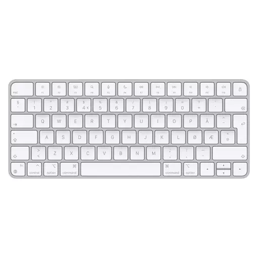 Apple Magic keyboard USB + Bluetooth Norwegian Aluminium, White