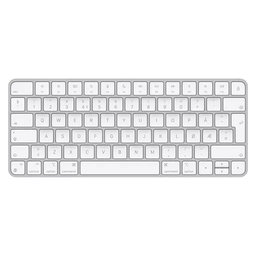 Apple Magic keyboard USB + Bluetooth Norwegian Aluminium, White