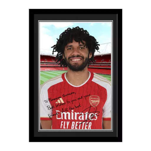 Arsenal FC Elneny Autograph Photo Framed
