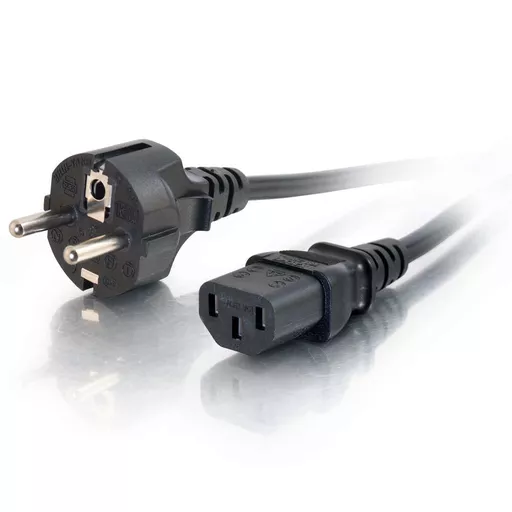 C2G 5m Power Cable Black CEE7/7 C13 coupler