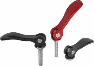 K0005 - Cam Levers With Aluminium Handles Male & Female Steel & Stainless Steel Threads M5-M10