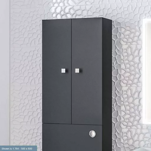 Oslo tall unit cupboard 500x1000 Matt Anthracite