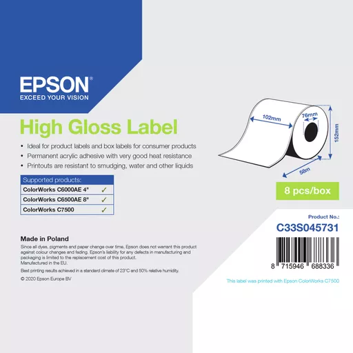 Epson C33S045731 printer label Self-adhesive printer label