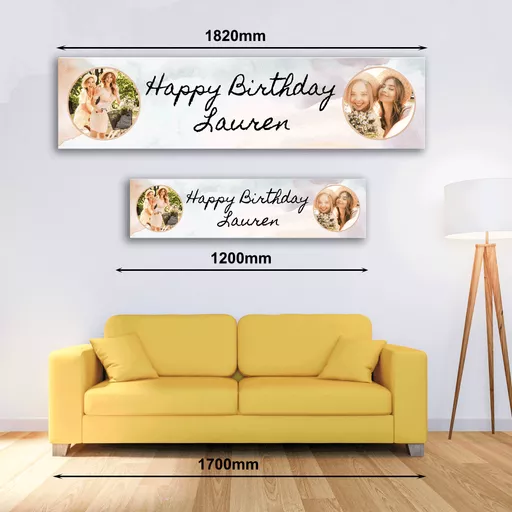 Personalised Banner - Pastel Banner with Photo