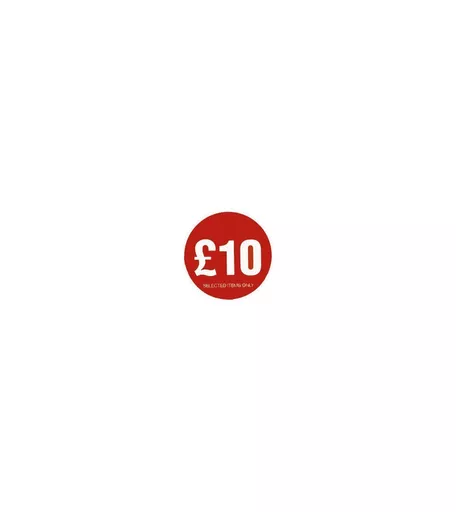 '£10' Round Hanger Tickets - 100mm (Pack of 100)